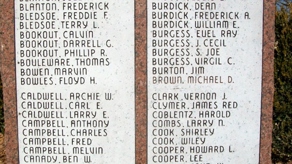 DEPEW COMMUNITY VETERANS MEMORIAL HONOR ROLL STONES C