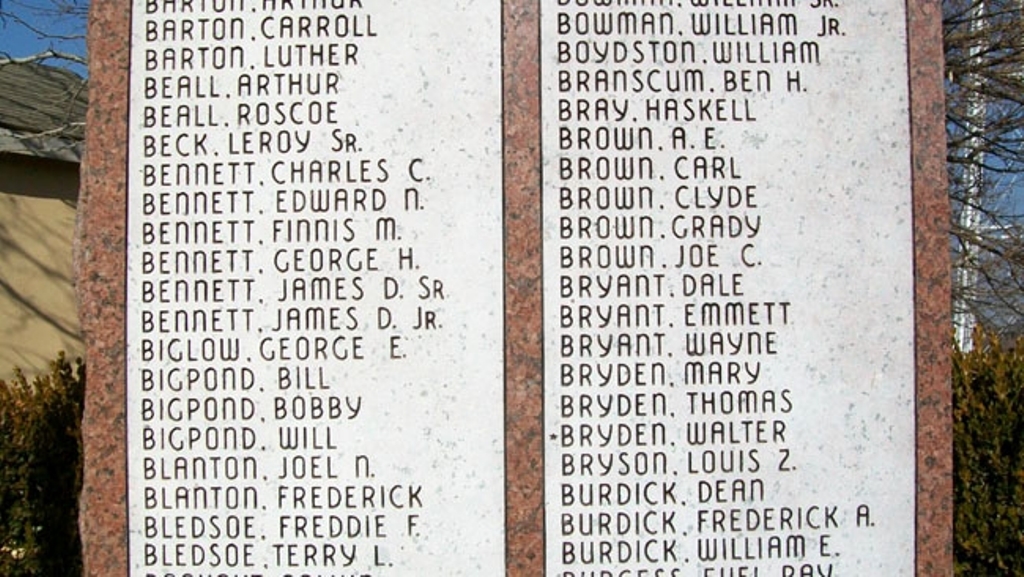 DEPEW COMMUNITY VETERANS MEMORIAL HONOR ROLL STONES B