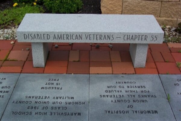 UNION COUNTY VETERANS MONUMENT BENCH C