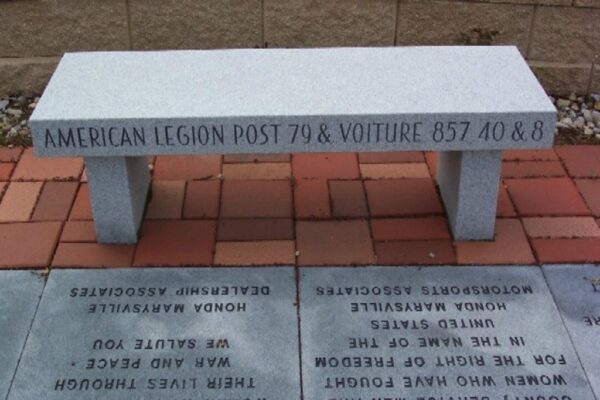 UNION COUNTY VETERANS MONUMENT BENCH A