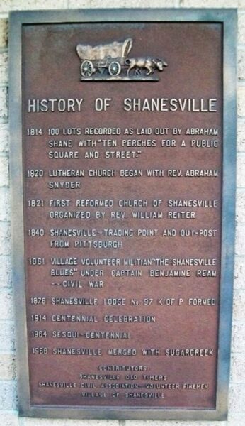 HISTORY OF SHANESVILLE “THE SHANESVILLE BLUES” MEMORIAL PLAQUE
