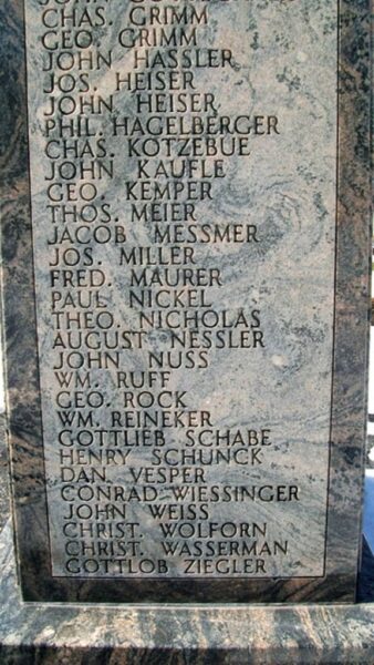 SCHUTZ’S BATTERY CIVIL WAR MEMORIAL STONE C