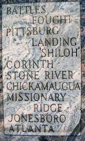 SCHUTZ’S BATTERY CIVIL WAR MEMORIAL STONE A