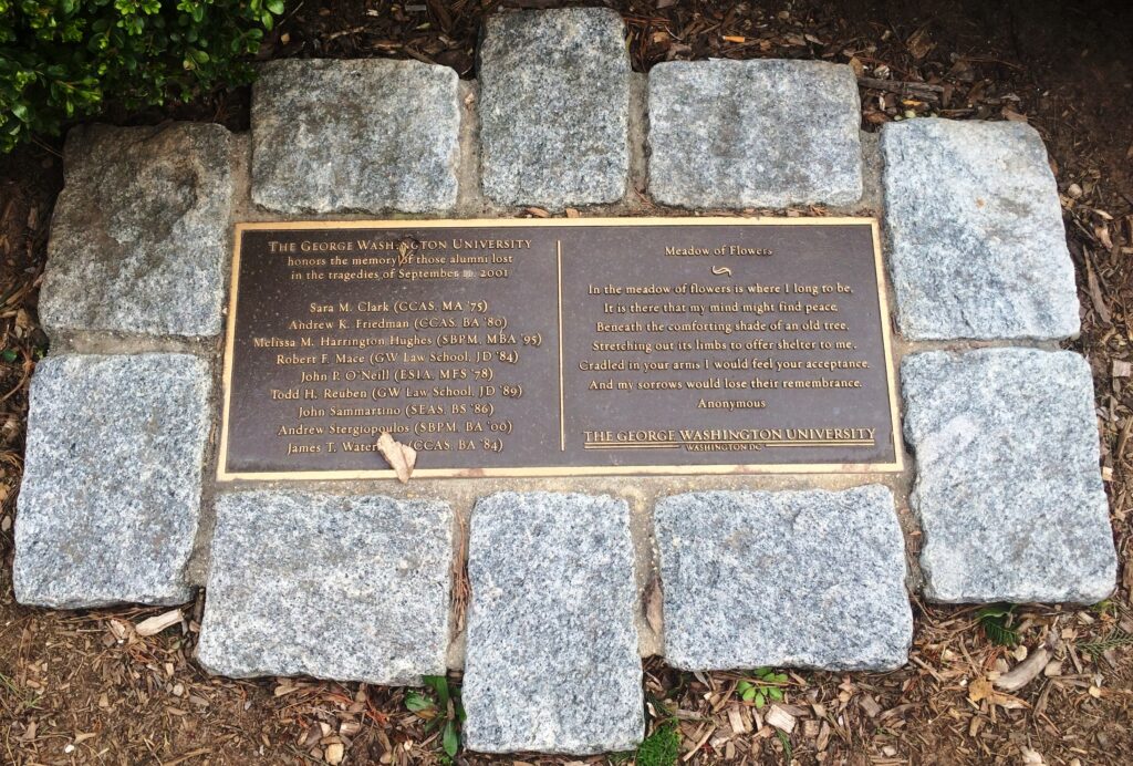 THE GEORGE WASHINGTON UNIVERSITY SEPTEMBER 11, 2001 ALUMNI LOSS MEMORIAL