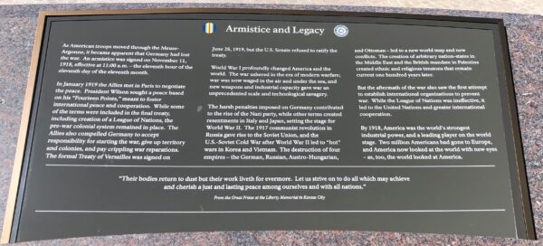 NATIONAL WORLD WAR I MEMORIAL  PLAQUE C