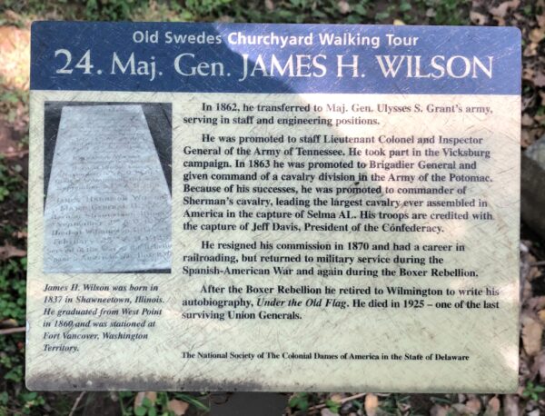 MAJ. GEN. JAMES H. WILSON WAR MEMORIAL PLAQUE