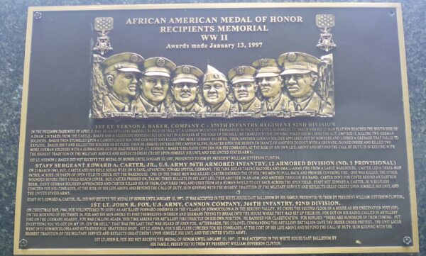 AFRICAN AMERICAN MEDAL OF HONOR RECIPIENTS MEMORIAL PLAQUE I