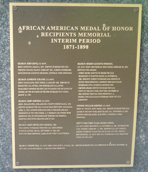 AFRICAN AMERICAN MEDAL OF HONOR RECIPIENTS MEMORIAL PLAQUE D