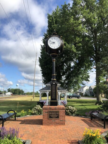 CLAYTON VETERANS PARK MEMORIAL CLOCK