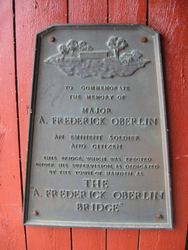 THE A. FREDERICK OBERLIN BRIDGE MEMORIAL PLAQUE