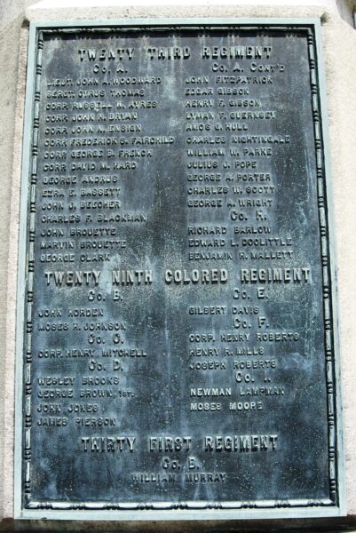 WATERTOWN CIVIL WAR MEMORIAL PLAQUE C