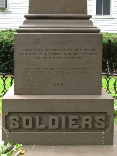 FIRST CIVIL WAR MONUMENT SIDE A