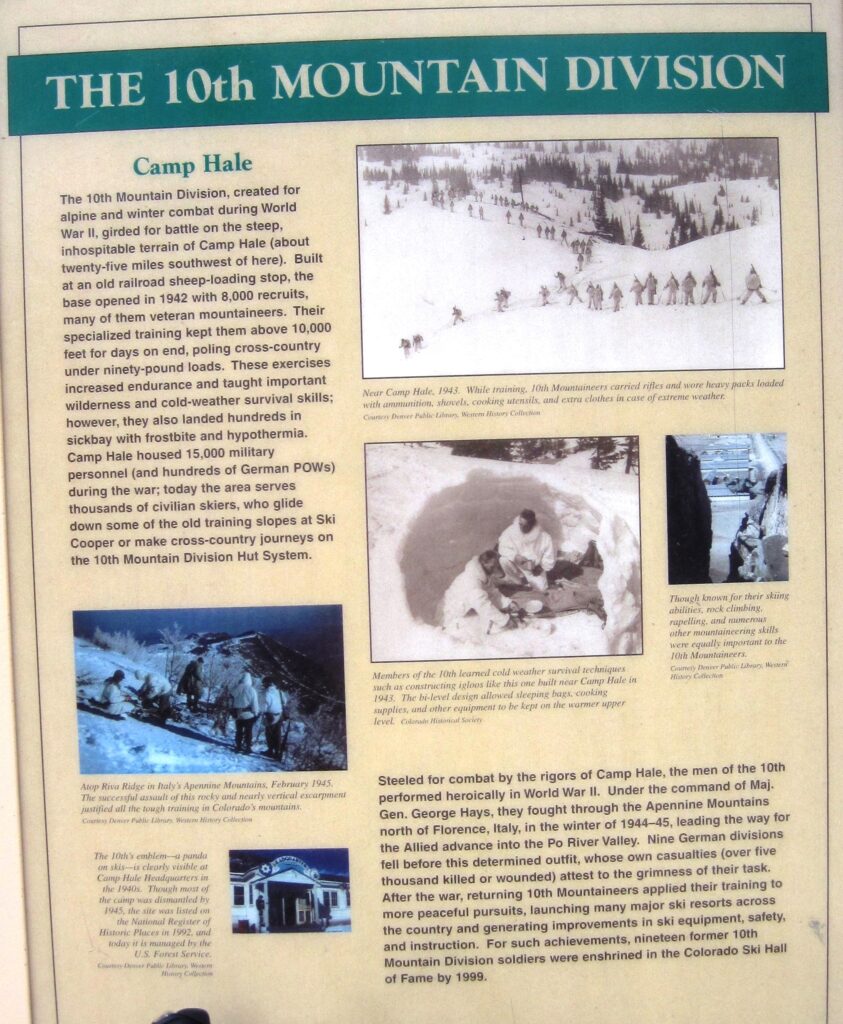 THE 10TH MOUNTAIN DIVISION WAR MEMORIAL PLAQUE