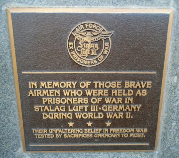 USAF ACADEMY STALAG LUFT III AIR FORCE EX-PRISONERS OF WAR MEMORIAL PLAQUE
