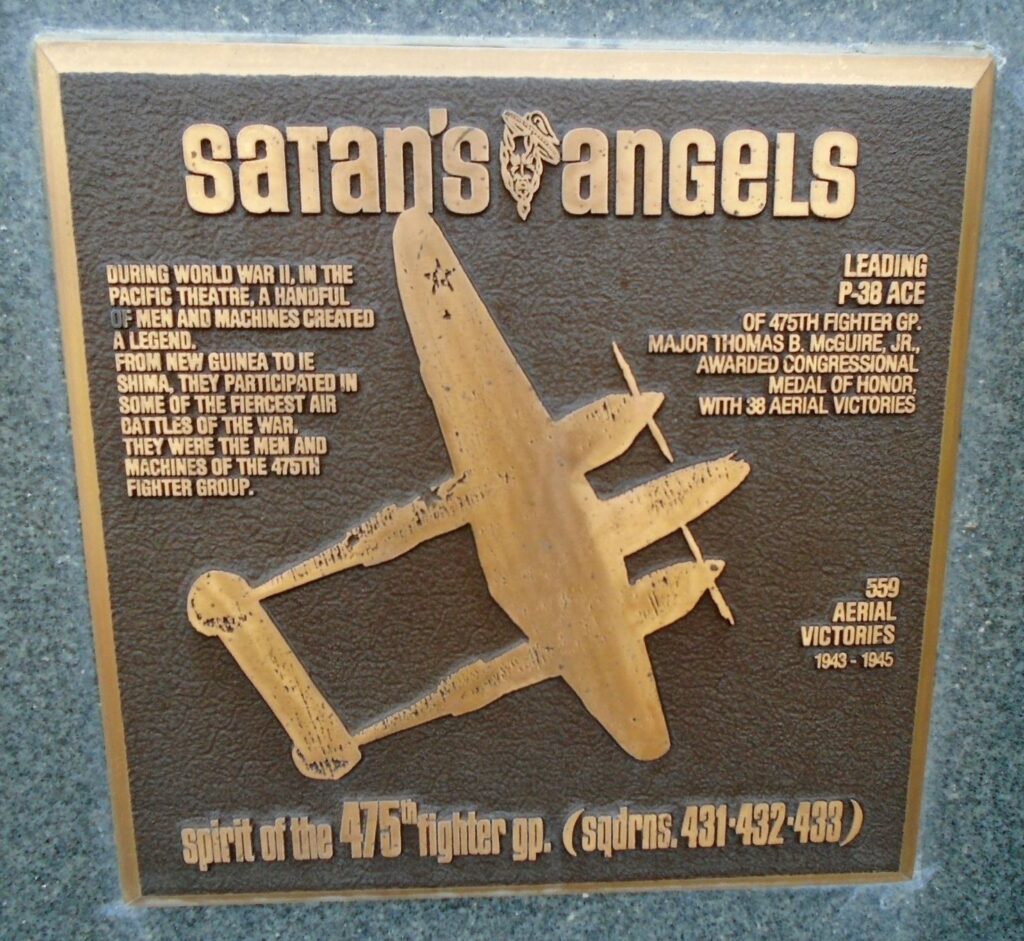 SATAN’S ANGELS WAR MEMORIAL PLAQUE