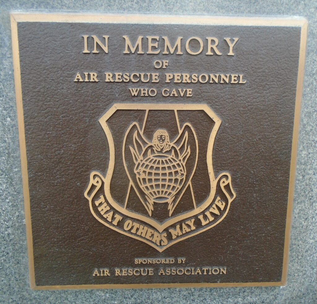 AIR RESCUE PERSONNEL WAR MEMORIAL PLAQUE