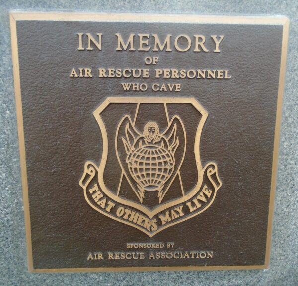 AIR RESCUE PERSONNEL WAR MEMORIAL PLAQUE