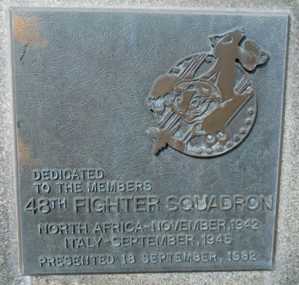 USAF ACADEMY 48TH FIGHTER SQUADRON WAR MEMORIAL PLAQUE