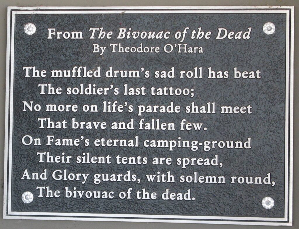 SACRAMENTO VALLEY NATIONAL CEMETERY BIVOUAC OF THE DEAD MEMORIAL PLAQUE