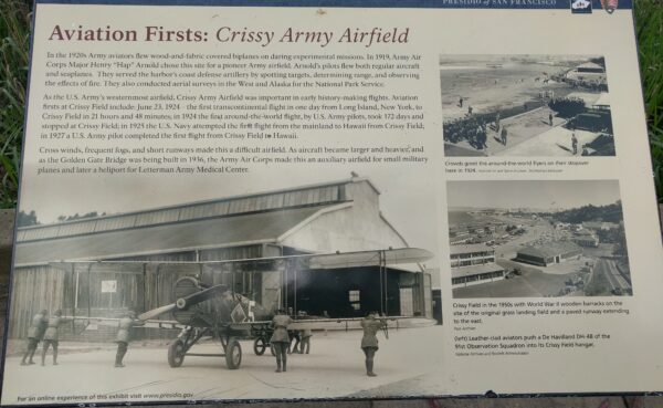 AVIATION FIRSTS: CRISSY ARMY AIRFIELD MEMORIAL PANEL