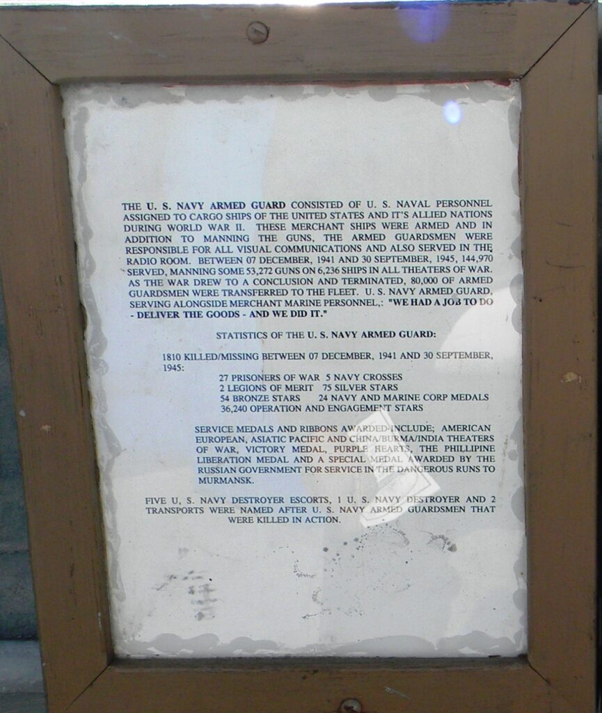 SS LANE VICTORY MEMORIAL SHIP PLAQUE A