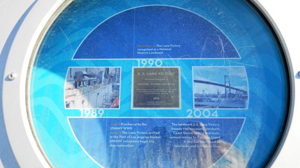 SS LANE VICTORY MEMORIAL SHIP PANEL D