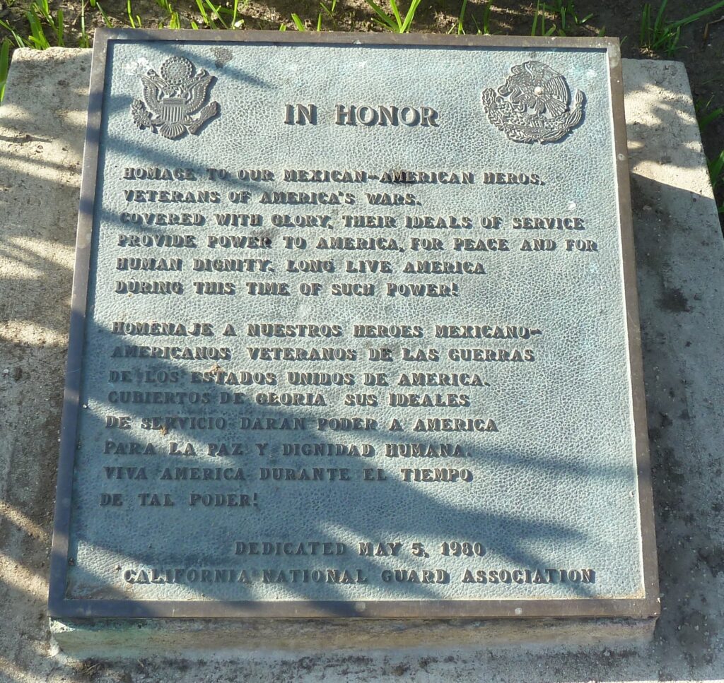 IN HONOR OF MEXICAN-AMERICAN HEROES MEMORIAL PLAQUE