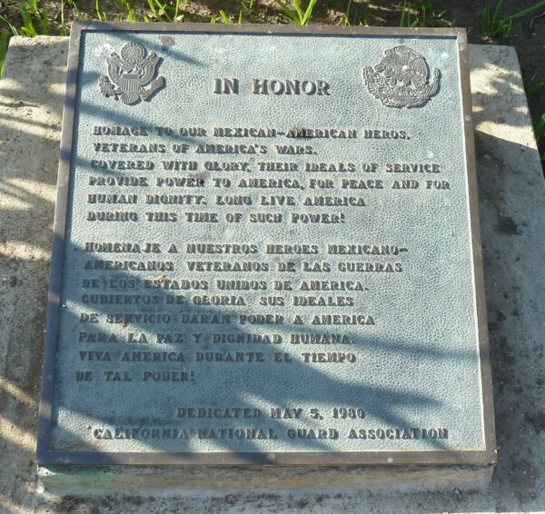 IN HONOR OF MEXICAN-AMERICAN HEROES MEMORIAL PLAQUE