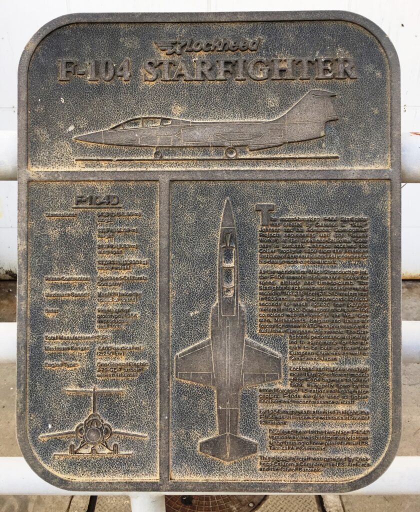 F-104 STARFIGHTER MEMORIAL PLAQUE