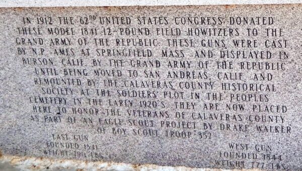 MODEL 1841 12-POUND FIELD HOWITZER MEMORIAL STONE