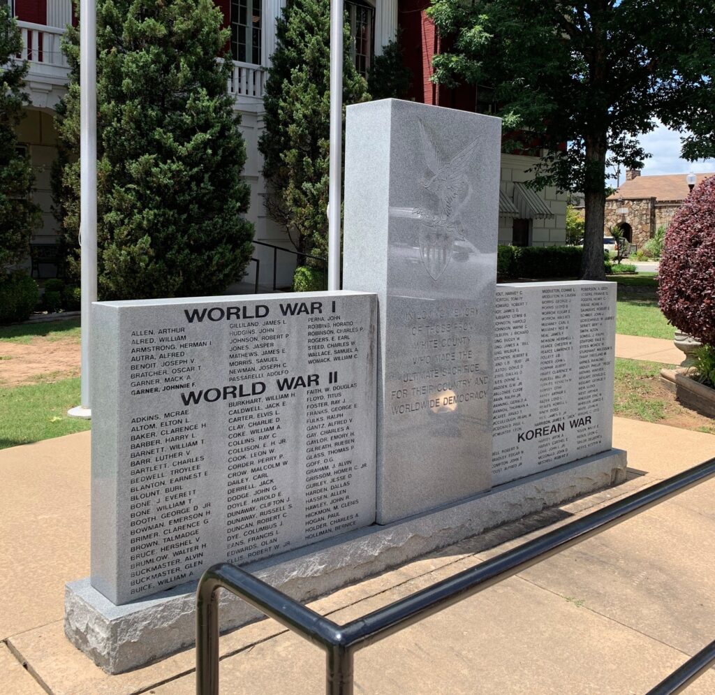 WHITE COUNTY ULTIMATE SACRIFICE WAR MEMORIAL FRONT