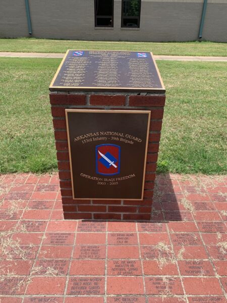 ARKANSAS NATIONAL GUARD 153RD INFANTRY-39TH BRIGADE WAR MEMORIAL