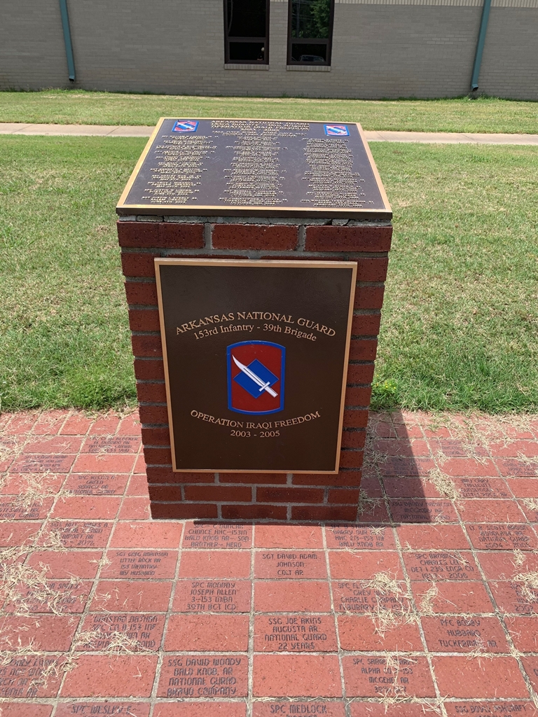ARKANSAS NATIONAL GUARD 153RD INFANTRY-39TH BRIGADE WAR MEMORIAL