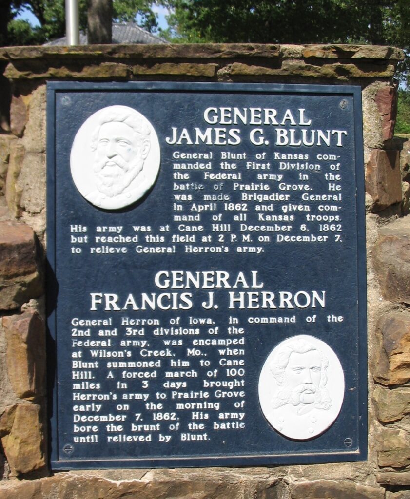 GENERALS JAMES G. BLUNT AND FRANCIS J. HERRON WAR MEMORIAL