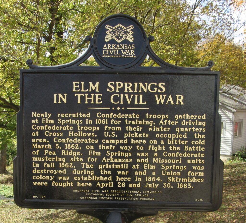 ELM SPRINGS IN THE CIVIL WAR MEMORIAL MARKER