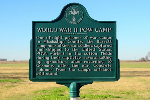 WOIRLD WAR II POW CAMP MEMORIAL MARKER BASSETT, AR