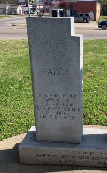 LAWRENCE CO. SUPREME SACRIFICE WAR MEMORIAL