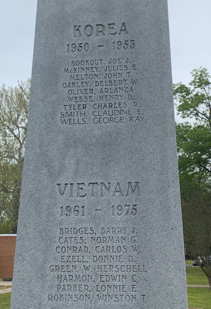 CLAY COUNTY ALL WARS VETERANS MEMORIAL STONE D