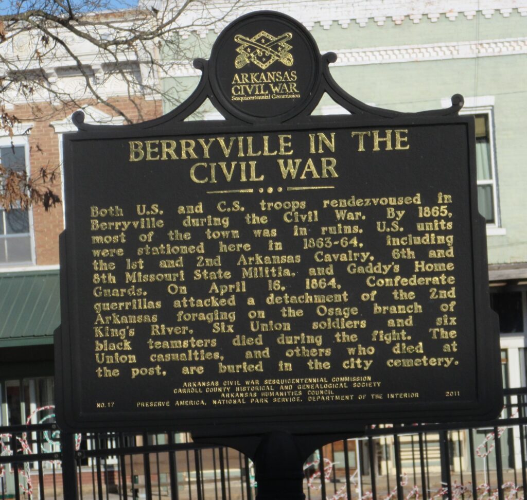 BERRYVILLE IN THE CIVIL WAR MEMORIAL MARKER