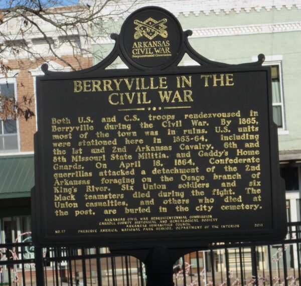 BERRYVILLE IN THE CIVIL WAR MEMORIAL MARKER