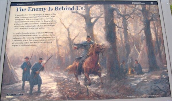 THE ENEMY IS BEHIND US! WAR MEMORIAL PANEL