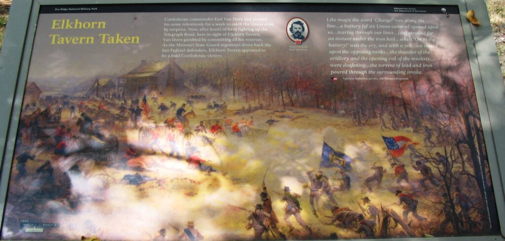 ELKHORN TAVERN TAKEN WAR MEMORIAL PANEL