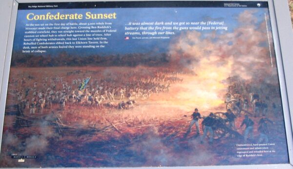 CONFEDERATE SUNSET WAR MEMORIAL PANEL