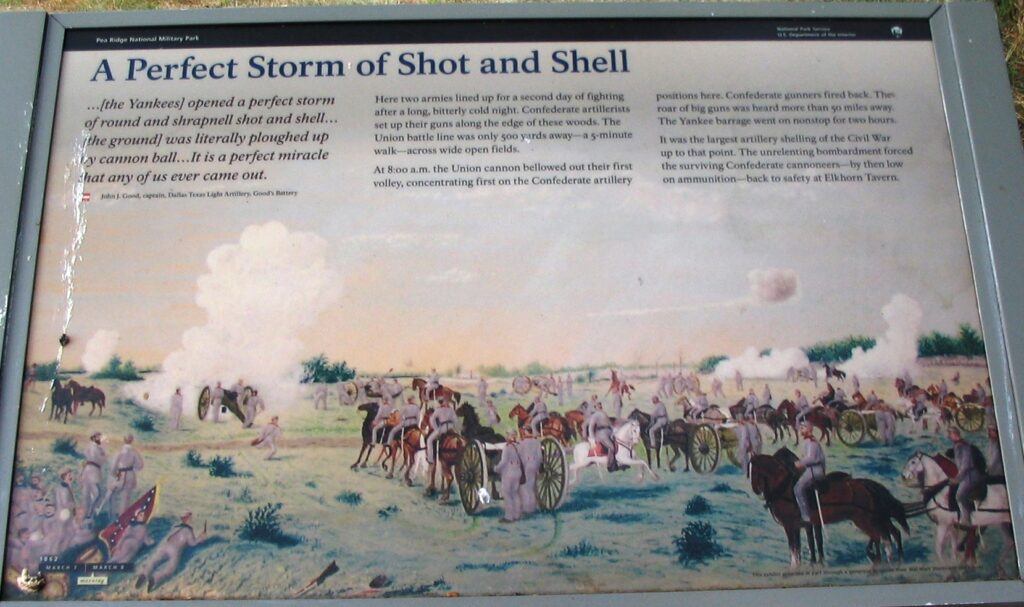 A PERFECT STORM OF SHOT AND SHELL WAR MEMORIAL PANEL