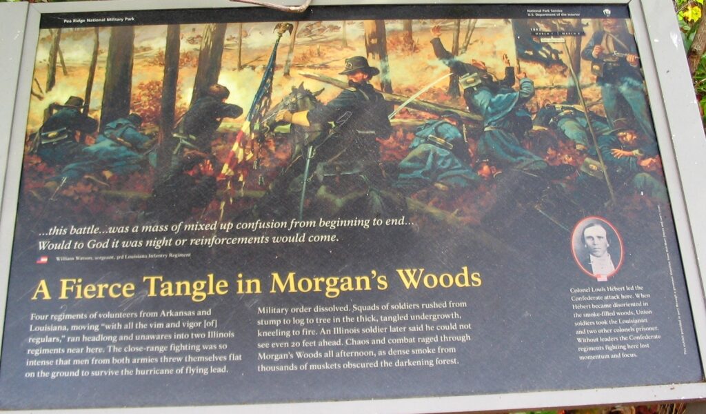 A FIERCE TANGLE IN MORGAN’S WOODS WAR MEMORIAL PANEL