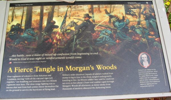 A FIERCE TANGLE IN MORGAN’S WOODS WAR MEMORIAL PANEL