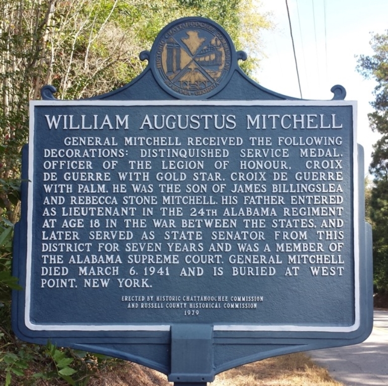 WILLIAM AUGUSTUS MITCHELL WAR MEMORIAL MARKER BACK