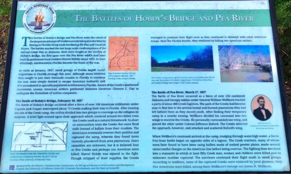 THE BATTLES OF HOBDY’S BRIDGE AND PEA RIVER MEMORIAL PANEL