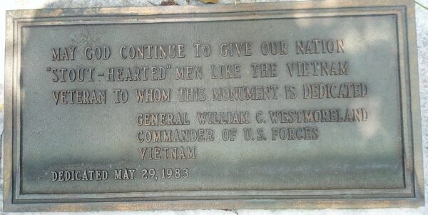 EUFAULA VIETNAM VETERAN’S MEMORIAL PLAQUE B