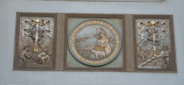 STOCKTON MEMORIAL CIVIC AUDITORIUM SCULPTURED PANEL C